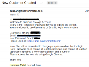 quantum metal registration email confirmation