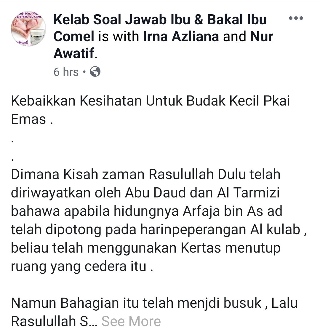 kelab ibu bakal comel emas